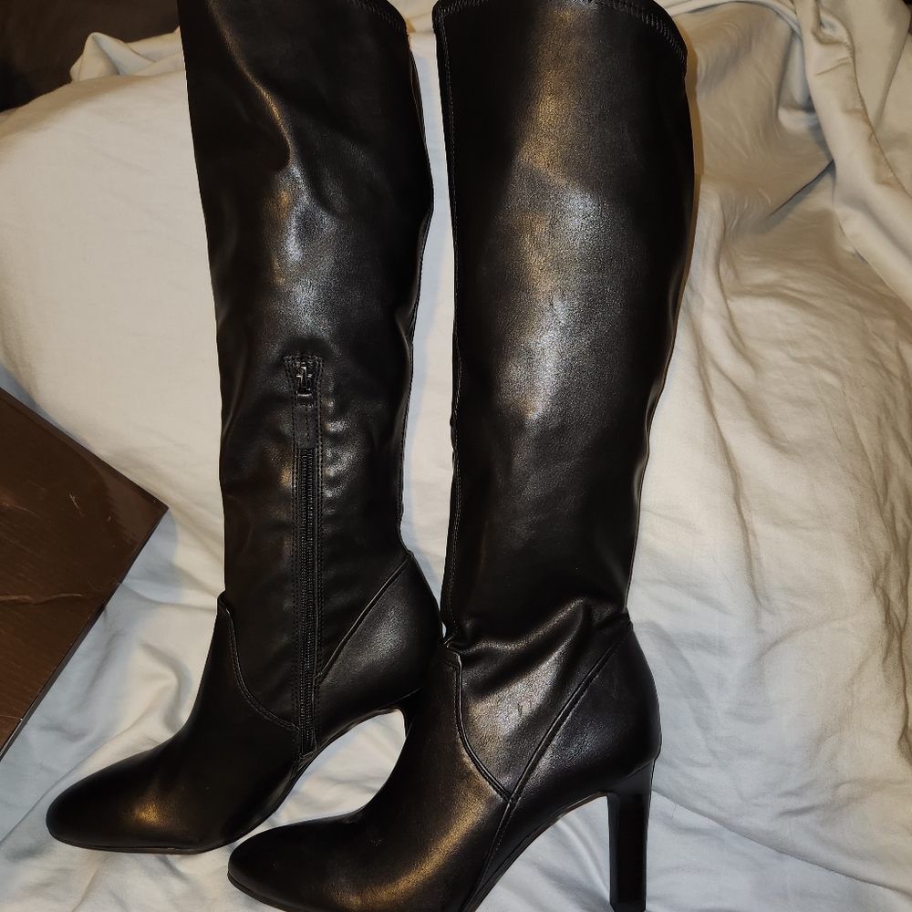 Franco Sarto • Artist Collection A-Stampeed Boot in Black Leather NEW